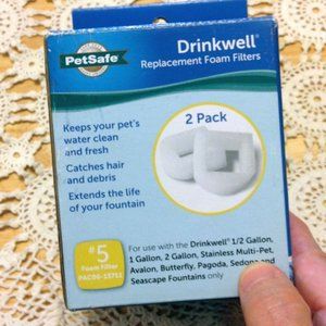 PetSafe Drinkwell relpacement foam water fliters. #5 foam filter 2 pack